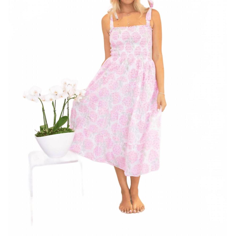 NEW ERICA WILSON endless summer dorothy midi dress in pink